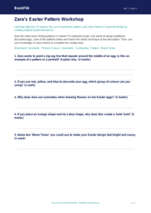 Free Easter Art Activity Sheet | Year 4 Core | BookFlik