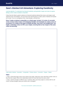 Free Kandinsky Drawing Sheet | Year 4 Core | BookFlik