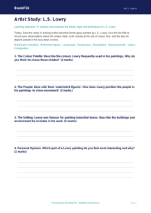 Free L.S. Lowry Art Template | Year 4 Core | BookFlik
