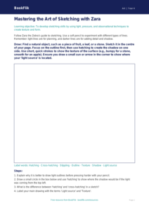 Free Sketching Drawing Sheet | Year 4 Core | BookFlik