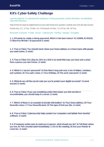 Free Cybersecurity Quiz | Year 4 Core | BookFlik
