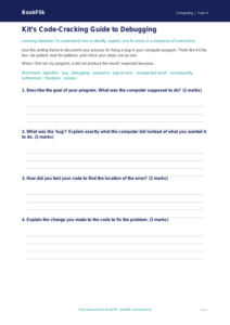 Free Debugging Writing Frame | Year 4 Core | BookFlik