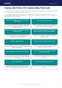 Free E-Safety Flashcards | Year 4 Core | BookFlik