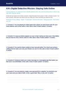 Free Internet Safety Activity Sheet | Year 4 Core | BookFlik