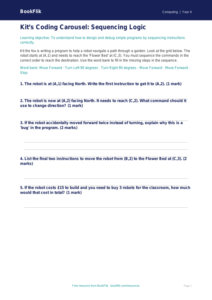 Free Programming Activity Sheet | Year 4 Core | BookFlik