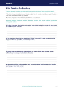 Free Scratch Writing Frame | Year 4 Core | BookFlik