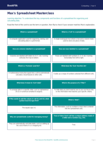 Free Spreadsheets Flashcards | Year 4 Core | BookFlik