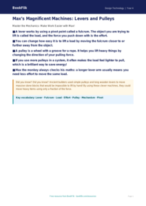 Free Levers And Pulleys Poster | Year 4 Core | BookFlik