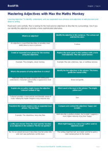 Free Adjectives Flashcards | Year 4 Greater Depth | BookFlik