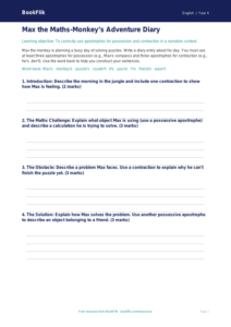Free Apostrophes Template | Year 4 Greater Depth | BookFlik
