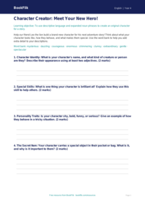 Free Creative Writing Template | Year 4 Core | BookFlik