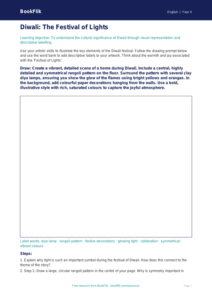 Free Diwali Story Drawing Sheet | Year 4 Greater Depth | BookFlik