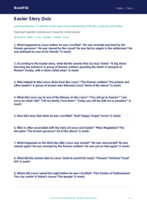 Free Easter Story Quiz | Year 4 Core | BookFlik