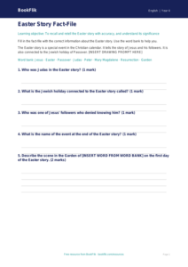 Free Easter Story Template | Year 4 Core | BookFlik