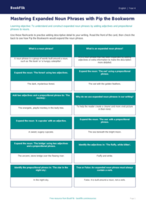 Free Expanded Noun Phrases Flashcards | Year 4 Core | BookFlik