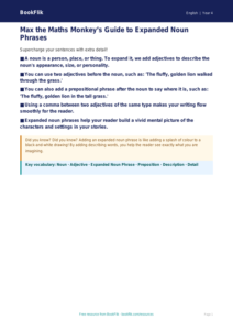Free Expanded Noun Phrases Worksheet | KS2 Grammar | BookFlik