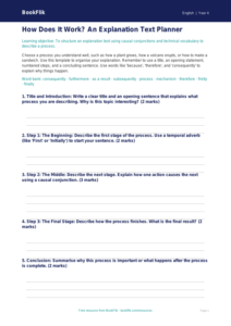 Free Explanation Texts Template | Year 4 Core | BookFlik
