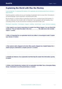 Free Explanation Texts Worksheet | Year 4 Core | BookFlik