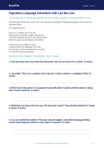 Free Figurative Language Track Sheet | Year 4 Core | BookFlik