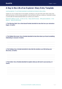 Free Fronted Adverbials Template | Year 4 Core | BookFlik