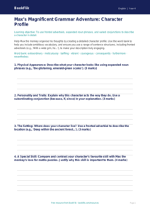 Free Grammar Template | Year 4 Greater Depth | BookFlik