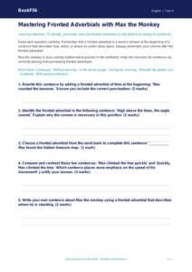 Free Grammar Worksheet | Year 4 Greater Depth | BookFlik