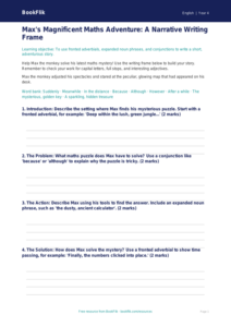 Free Grammar Writing Frame | Year 4 Core | BookFlik