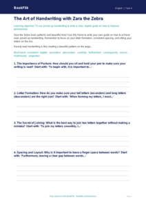 Free Handwriting Writing Frame | Year 4 Core | BookFlik