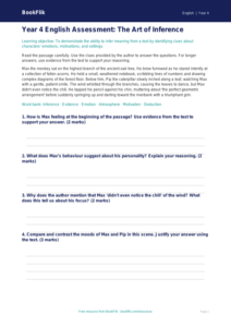 Free Inference Assessment | Year 4 Greater Depth | BookFlik