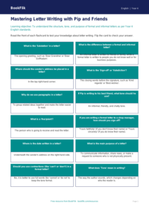 Free Letter Writing Flashcards | Year 4 Core | BookFlik