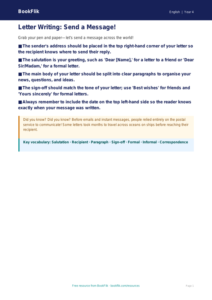 Free Letter Writing Poster | Year 4 Core | BookFlik