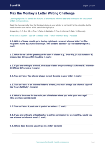 Free Letter Writing Quiz | Year 4 Core | BookFlik