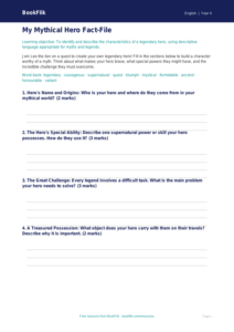Free Myths And Legends Template | Year 4 Core | BookFlik