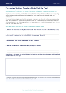 Free Persuasive Writing Track Sheet | Year 4 Core | BookFlik