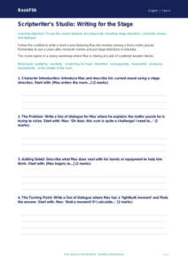 Free Playscripts Writing Frame | Year 4 Core | BookFlik