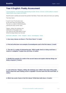 Free Poetry Assessment | Year 4 Core | BookFlik