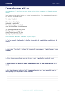 Free Poetry Track Sheet | Year 4 Core | BookFlik