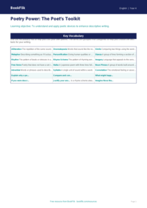 Free Poetry Word Mat | Year 4 Greater Depth | BookFlik