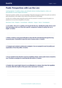 Free Poetry Worksheet | Year 4 Greater Depth | BookFlik