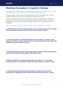 Free Punctuation Assessment | Year 4 Greater Depth | BookFlik