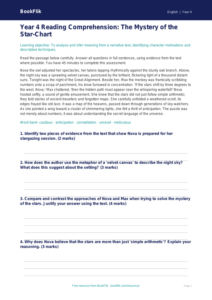 Free Reading Comprehension Assessment | Year 4 Greater Depth | BookFlik