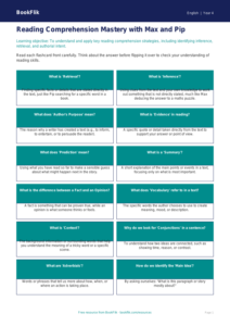 Free Reading Comprehension Flashcards | Year 4 Core | BookFlik