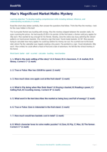 Free Reading Comprehension Quiz | Year 4 Greater Depth | BookFlik