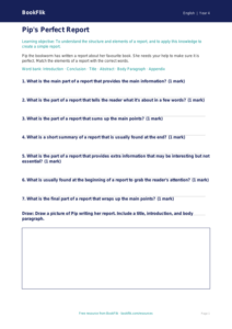 Free Report Writing Activity Sheet | Year 4 Core | BookFlik