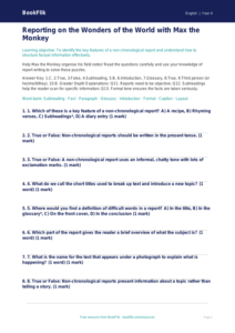 Free Report Writing Quiz | Year 4 Greater Depth | BookFlik