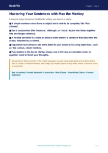 Free Sentence Structure Poster | Year 4 Core | BookFlik