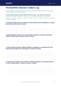Free Stories Template | Year 4 Greater Depth | BookFlik