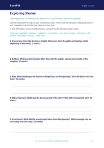 Free Year 4 Writing Frame | Story Writing Templates | BookFlik