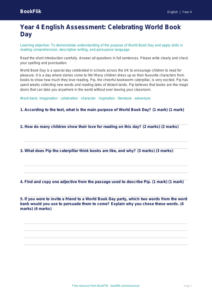 Free World Book Day Assessment | Year 4 Core | BookFlik