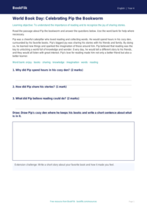 Free World Book Day Track Sheet | Year 4 Core | BookFlik